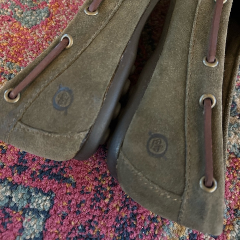 Born | Women’s Olive Green Suede Leather Slip On Driving Loafers Moccasins 8.5 - Picture 7 of 16